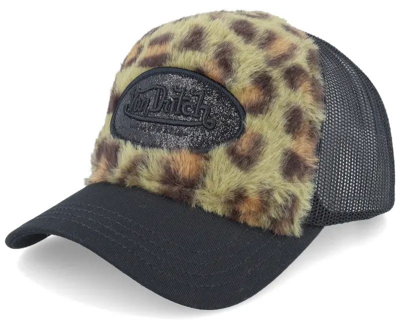 Von Dutch Oval Patch Fur Leopard/Black Trucker online