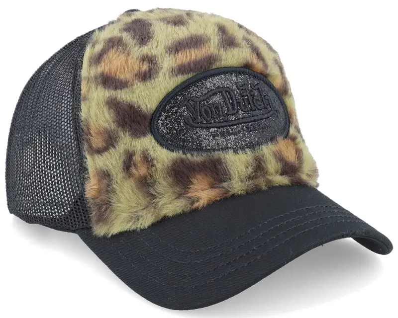 Von Dutch Oval Patch Fur Leopard/Black Trucker online