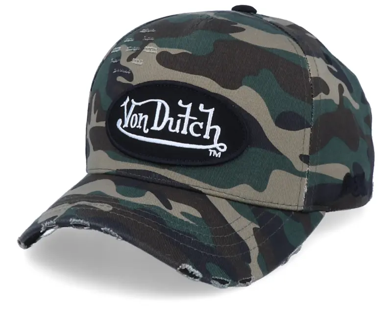 Von Dutch Oval Patch Green Camo/Black Adjustable online