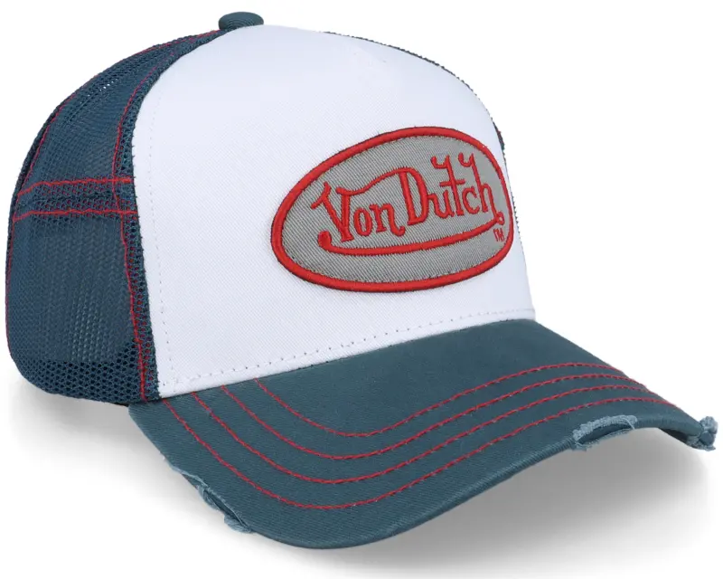 Von Dutch Oval Patch Sum Con White/Teal Trucker online