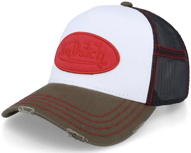 Von Dutch Oval Patch Sum Man White/Brown/Black Trucker online