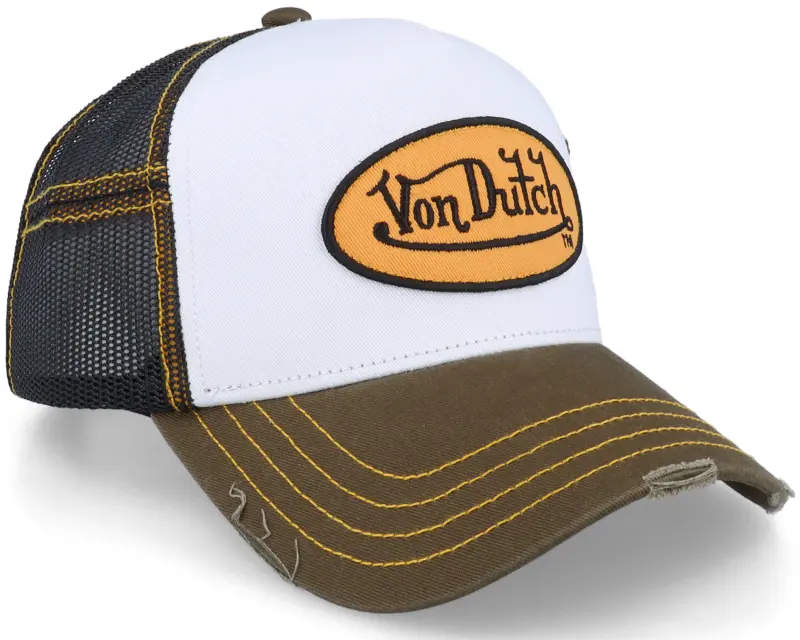 Von Dutch Oval Patch Sum White/Black/Olive/Yellow Trucker online