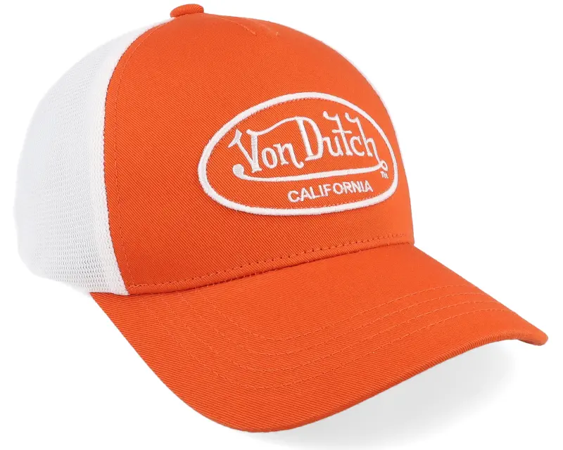 Von Dutch Oval Patch White/Orange A-Frame Trucker online
