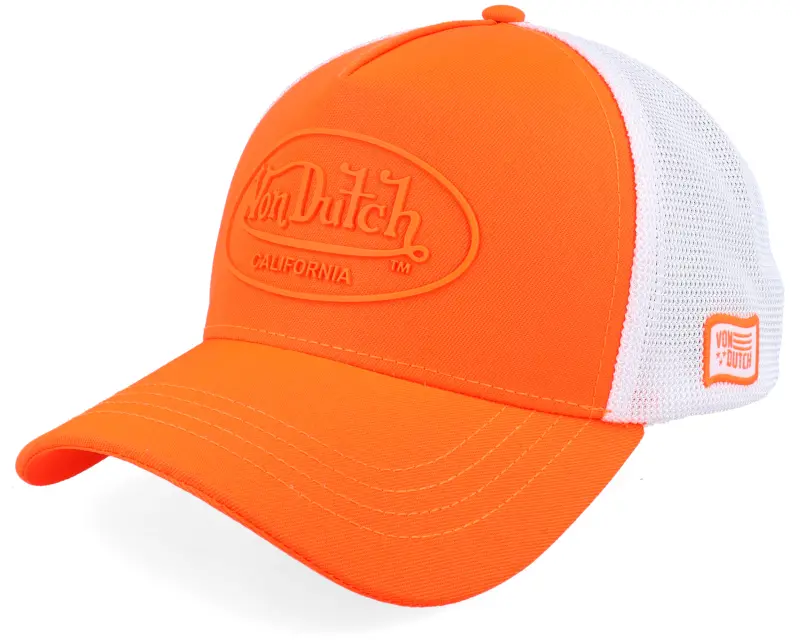 Von Dutch Oval Patch White/Orange Trucker online