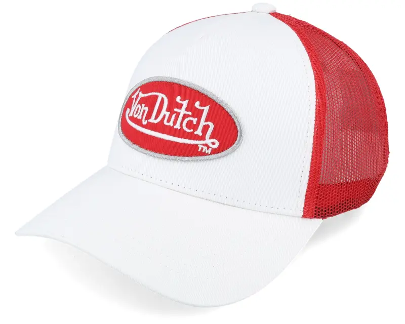 Von Dutch Oval Patch White/Red Trucker online