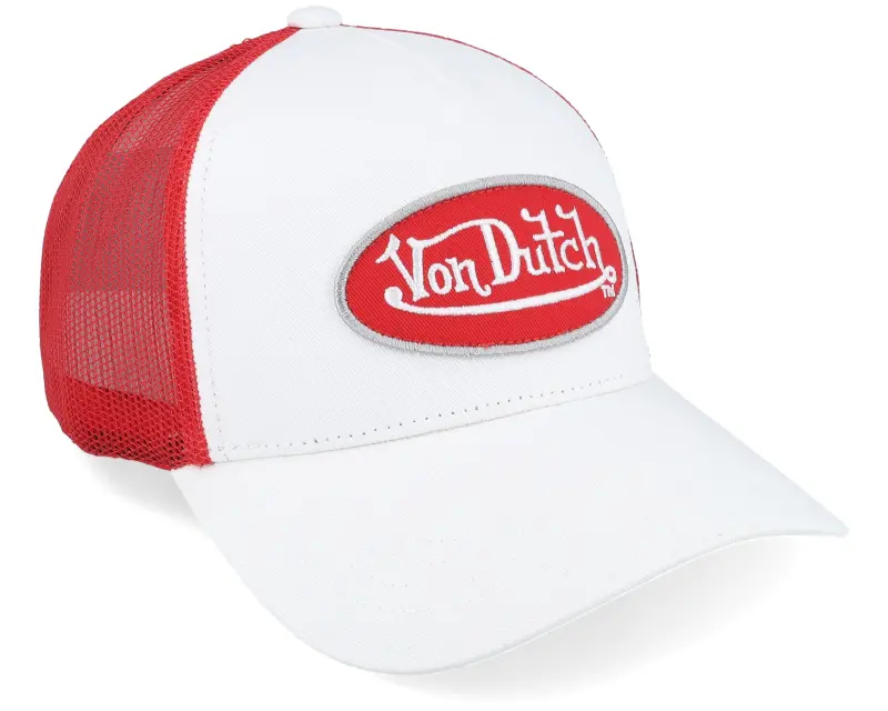 Von Dutch Oval Patch White/Red Trucker online