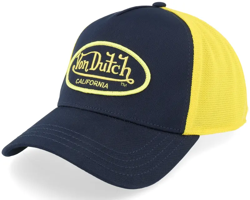 Von Dutch Oval Patch Yellow/Black A-Frame Trucker online
