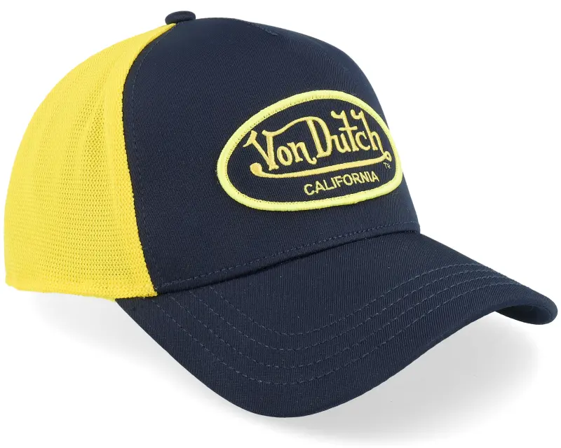 Von Dutch Oval Patch Yellow/Black A-Frame Trucker online