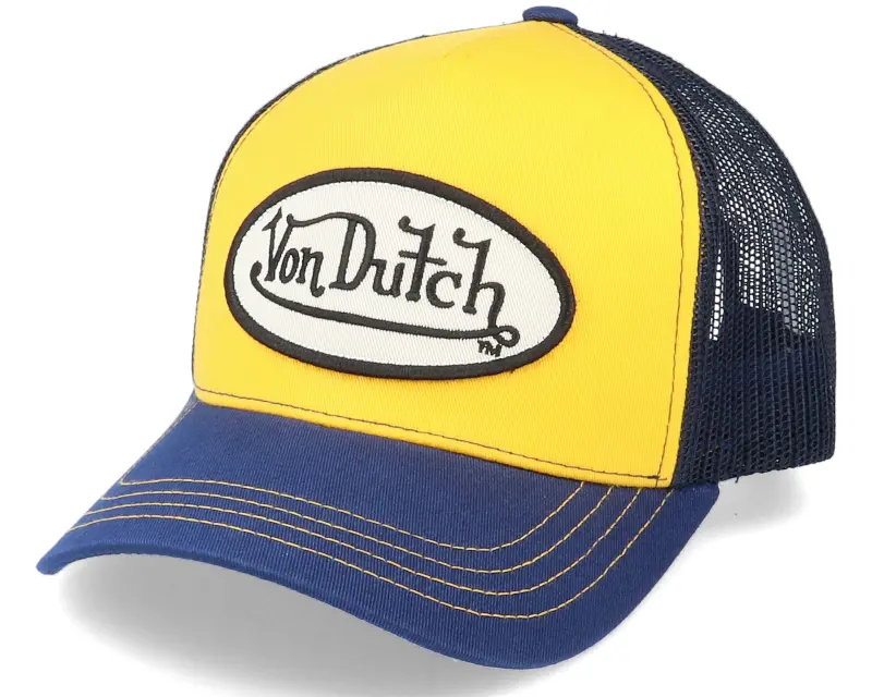 Von Dutch Oval Patch Yellow/Navy Trucker online