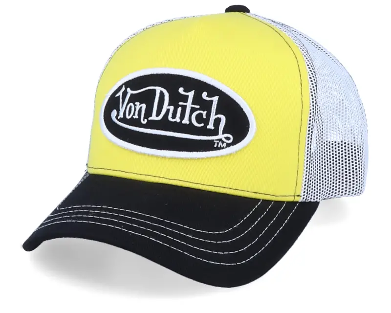 Von Dutch Oval Patch Yellow/White/Black Trucker online
