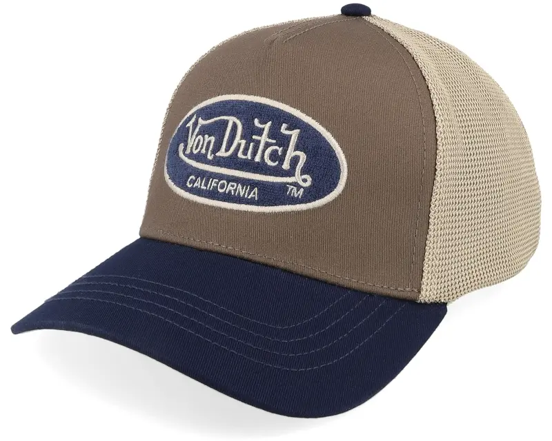 Von Dutch Oval Terry Patch Beige/Brown/Black Trucker online