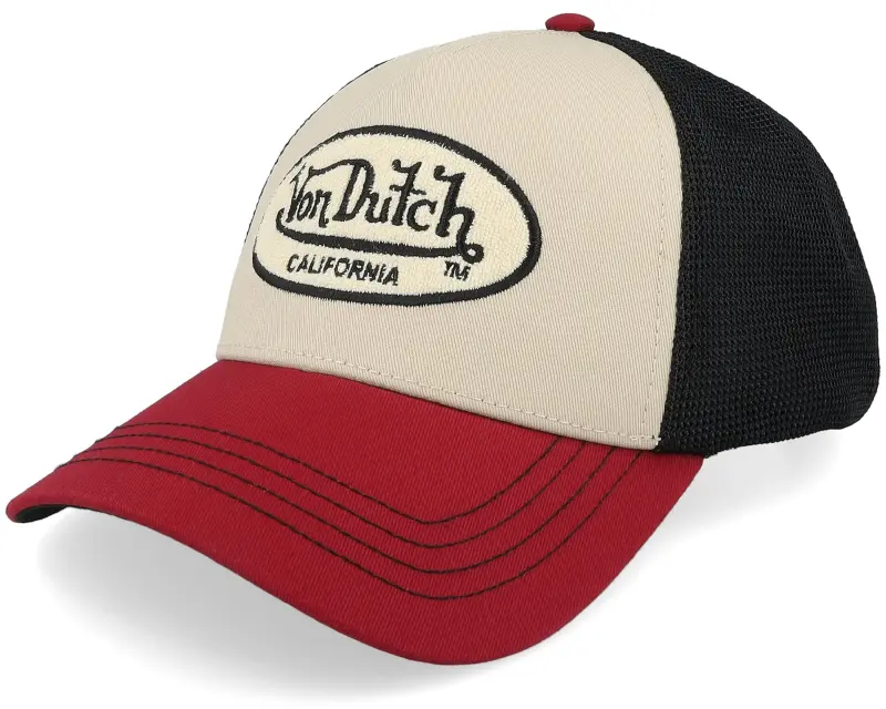 Von Dutch Oval Terry Patch Black/Red/White A-Frame Trucker online