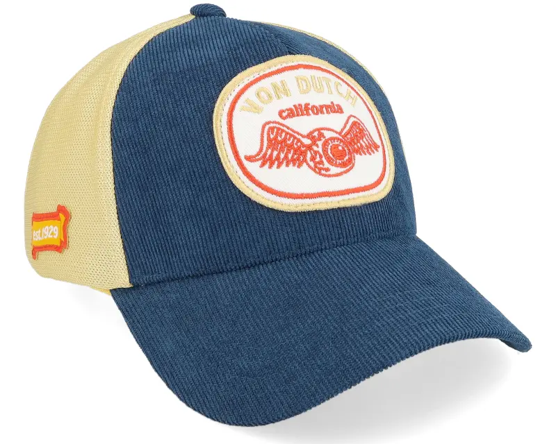 Von Dutch Patch Beige/Navy A-Frame Trucker online