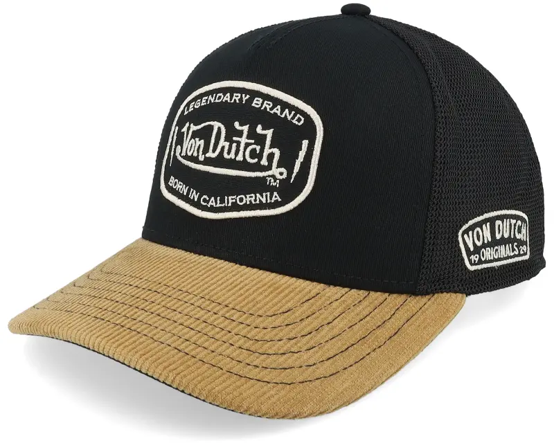 Von Dutch Patch Velour Black/Brown A-Frame Trucker online
