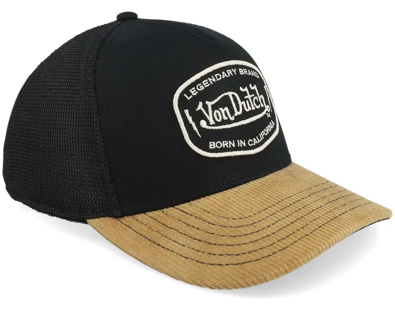 Von Dutch Patch Velour Black/Brown A-Frame Trucker online