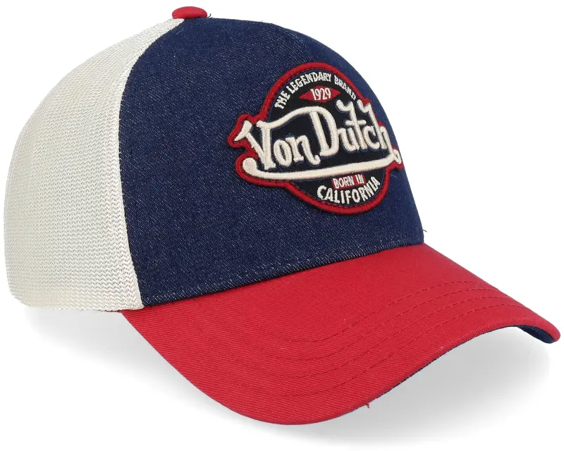 Von Dutch Patch White/Navy/Red A-Frame Trucker online