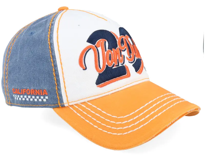 Von Dutch Retro Embroidery Blue/White/Orange Dad Cap online