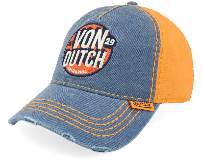 Von Dutch Retro Patch Orange/Blue Dad Cap online
