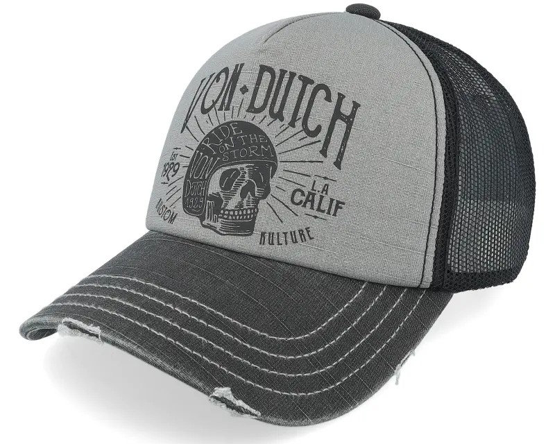 Von Dutch Ride on the Storm Skull Charcoal Trucker online