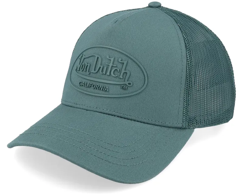 Von Dutch Rubber Logo Blue A-Frame Trucker online