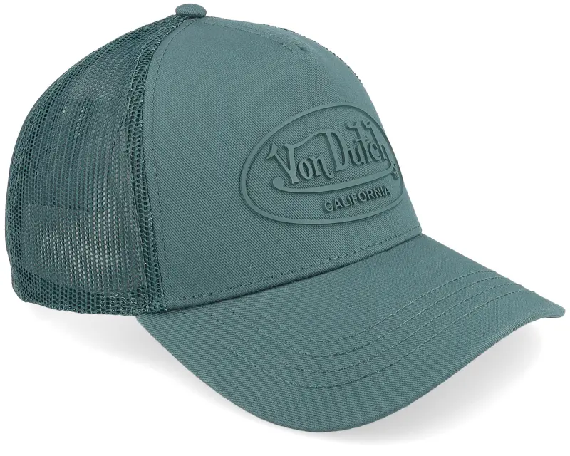 Von Dutch Rubber Logo Blue A-Frame Trucker online