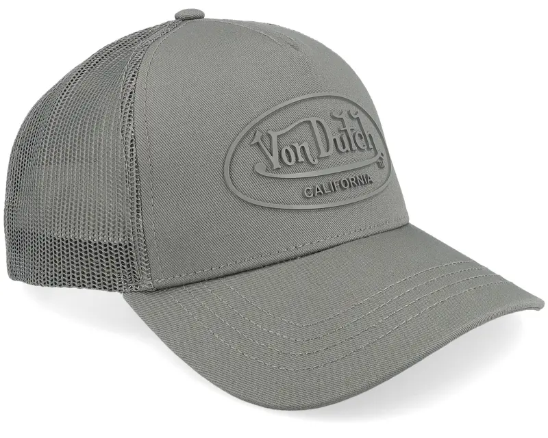Von Dutch Rubber Logo Grey A-Frame Trucker online