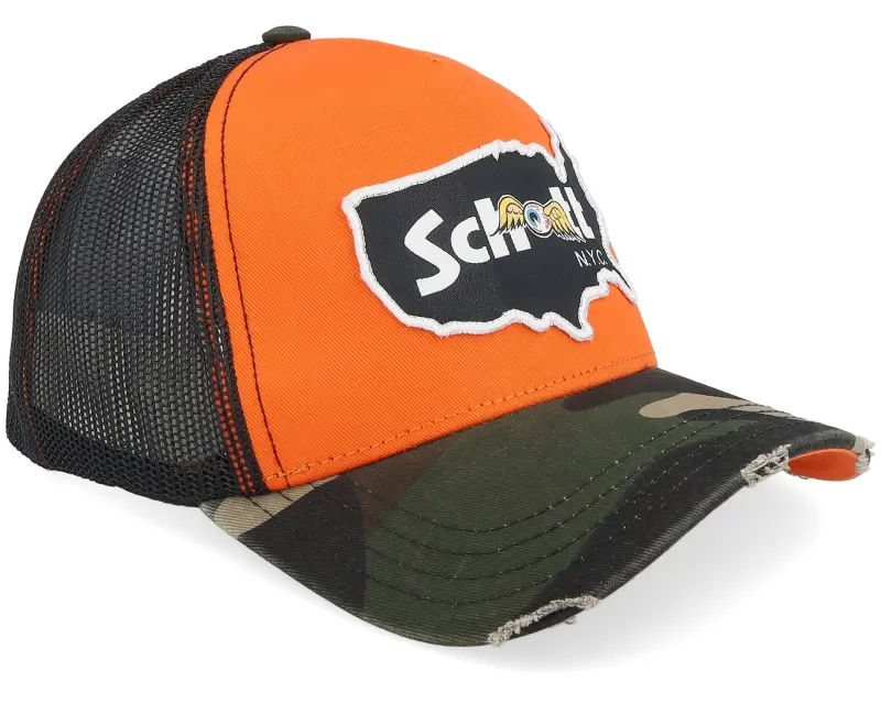 Von Dutch Schott Multi Patches Black/Red/Camouflage A-Frame Trucker online