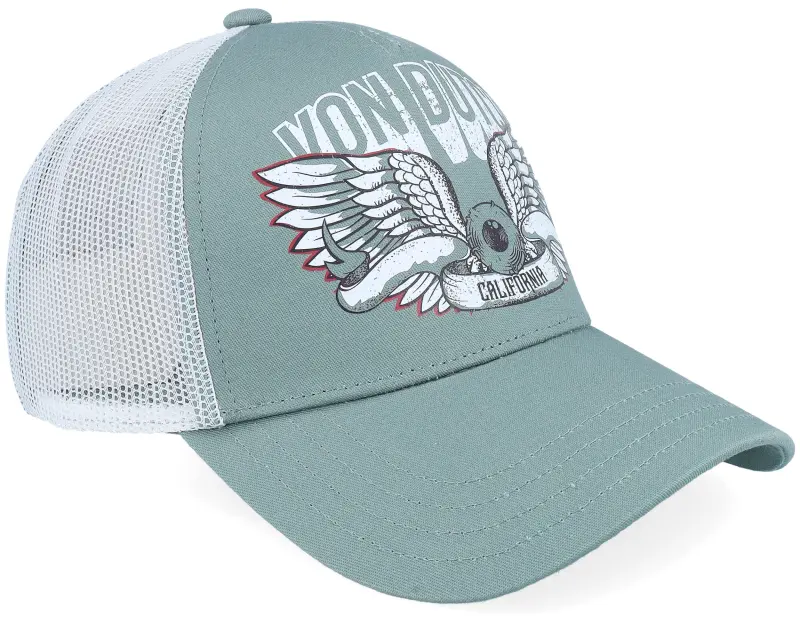 Von Dutch Screen Print White/Green A-Frame Trucker online