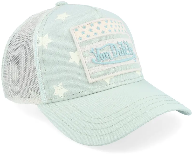 Von Dutch Square Patch Flag Green A-Frame Trucker online