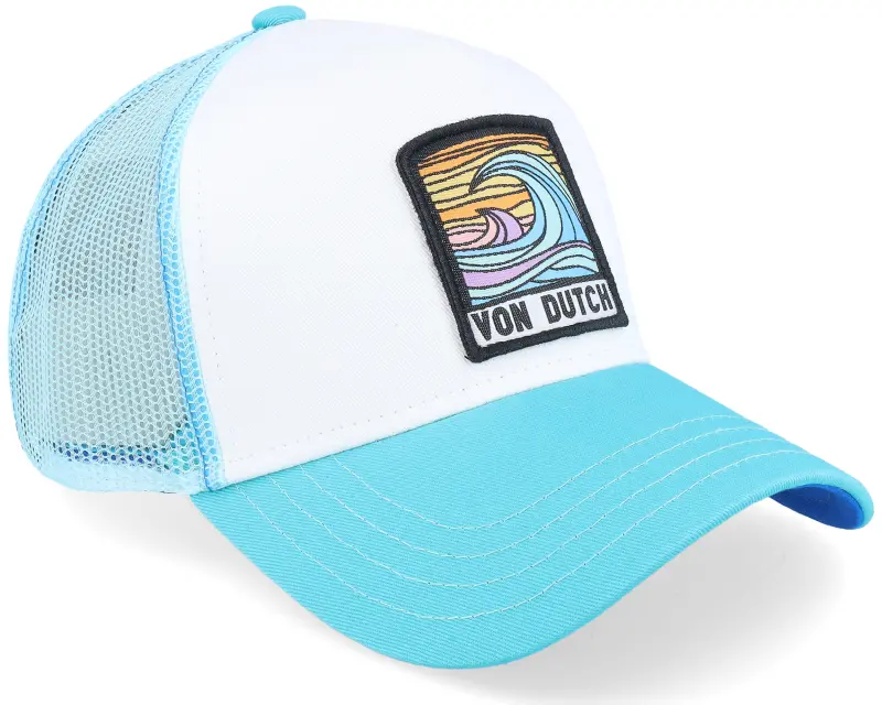 Von Dutch Square Patch Surf Turqouise/White A-Frame Trucker online