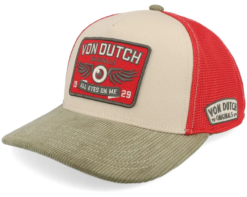 Von Dutch Square Patch Velour Black/Brown A-Frame Trucker online