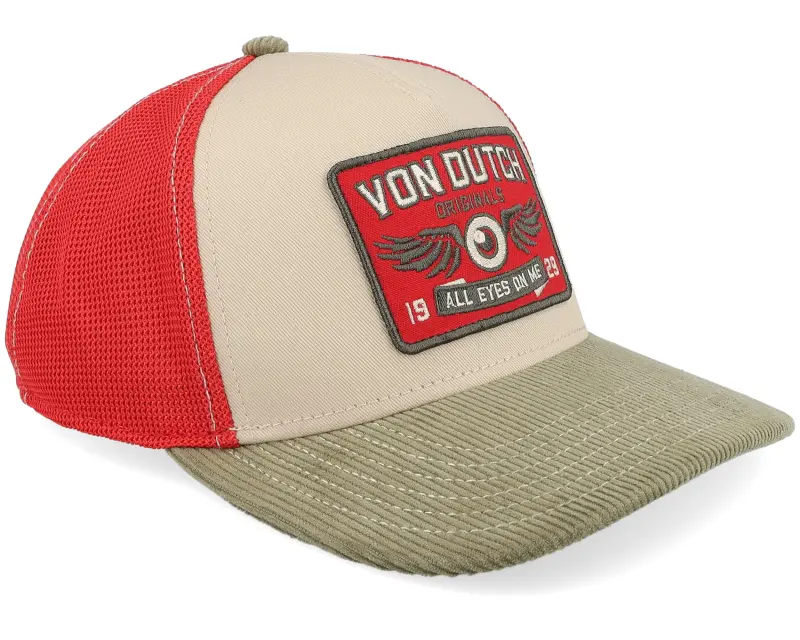Von Dutch Square Patch Velour Black/Brown A-Frame Trucker online