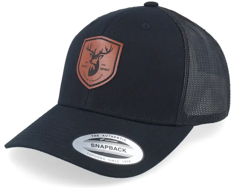 Wild Spirit Brown Deer Shield Patch Black Trucker online