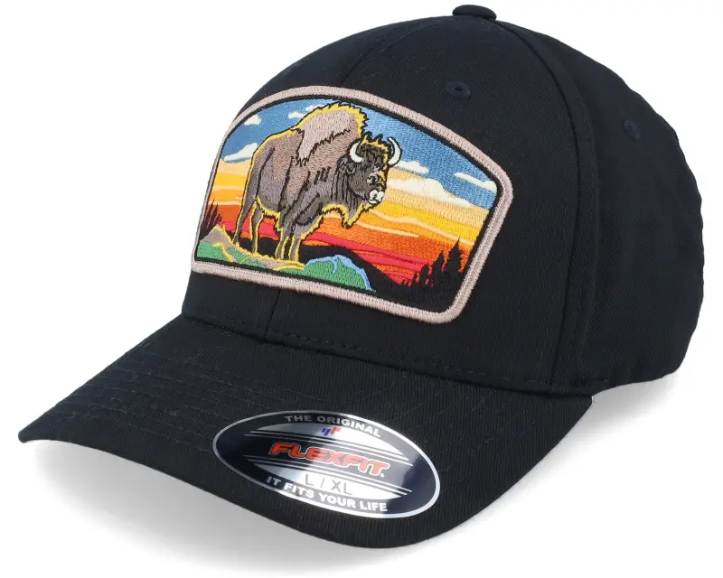 Wild Spirit Buffalo Big Patch Black Flexfit online