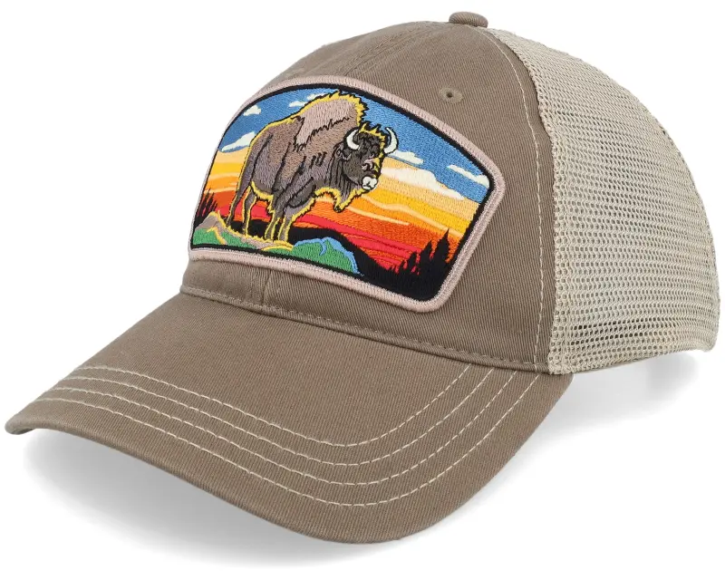 Wild Spirit Buffalo Big Patch Driftwood/Khaki Trucker online