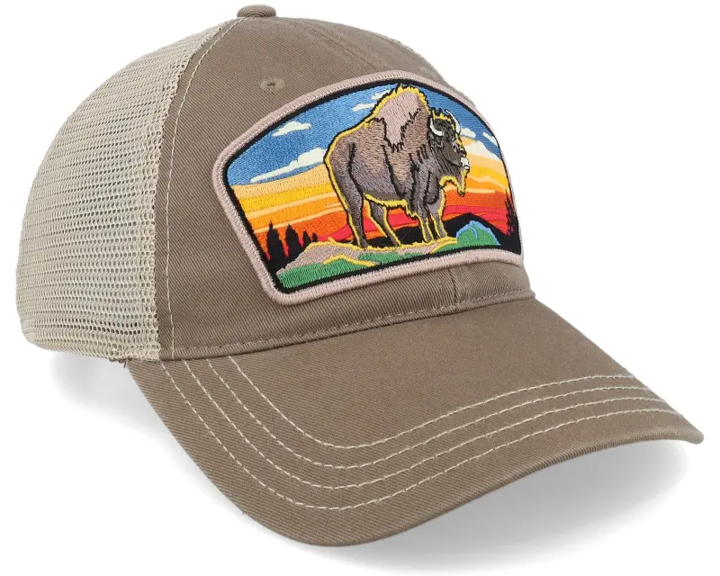 Wild Spirit Buffalo Big Patch Driftwood/Khaki Trucker online
