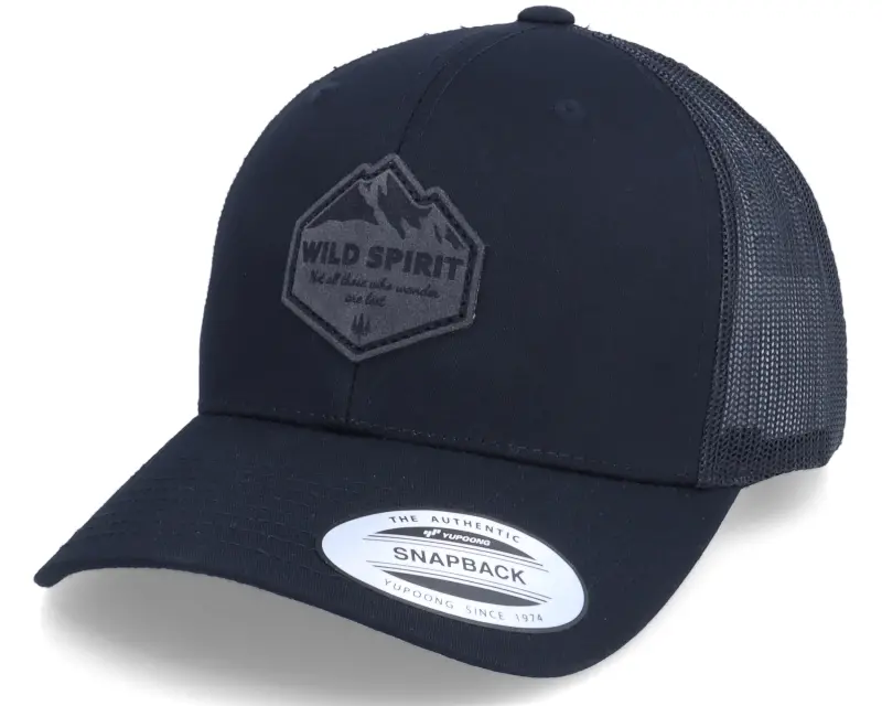 Wild Spirit Charcoal Mountain Shape Patch Black Trucker online