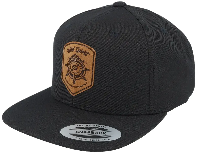 Wild Spirit Compass Shield Brown Patch Black Snapback online