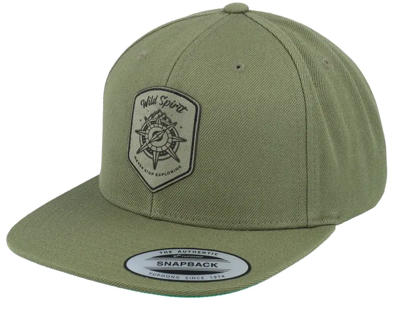Wild Spirit Compass Shield Green Patch Buck Snapback online