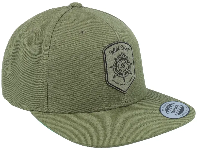 Wild Spirit Compass Shield Green Patch Buck Snapback online