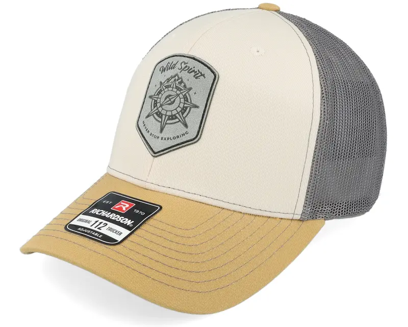 Wild Spirit Compass Shield Grey Patch Beige/Grey/Amber Gold online
