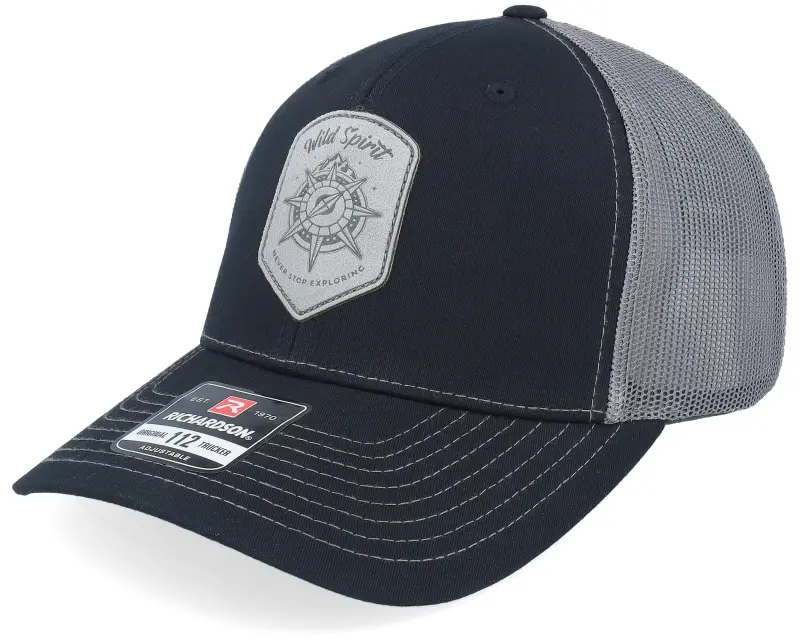 Wild Spirit Compass Shield Grey Patch Black/Charcoal Trucker online