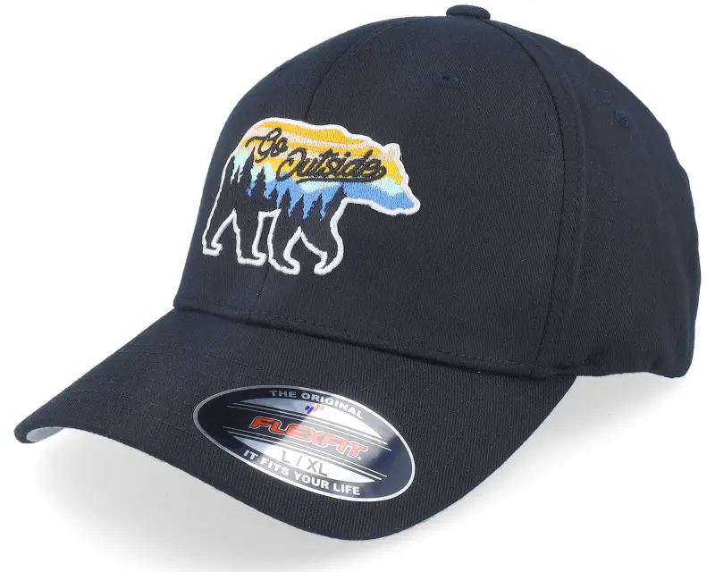 Wild Spirit Go Outside Bear Black Flexfit online