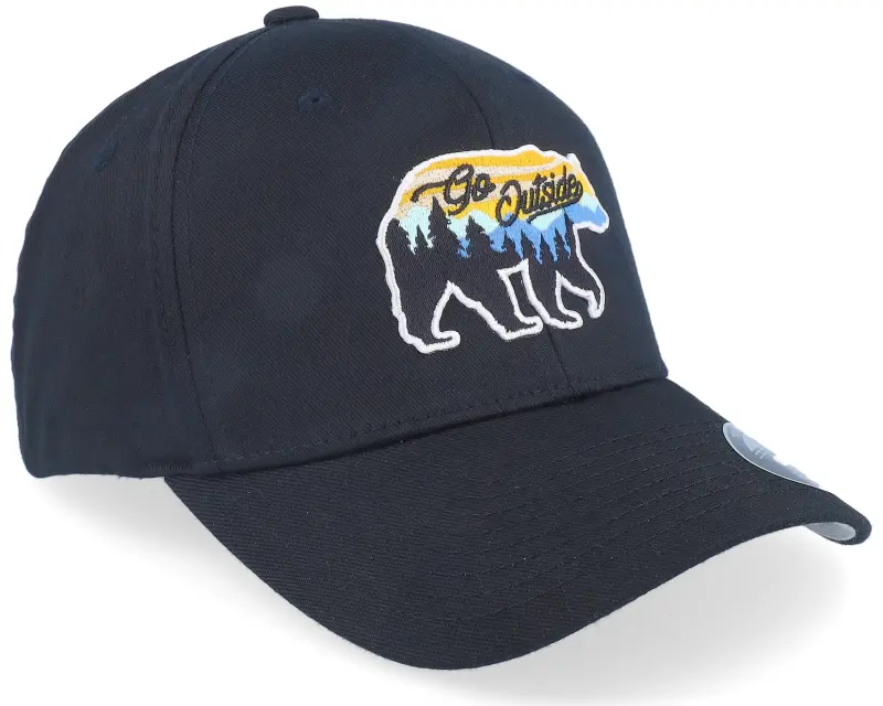 Wild Spirit Go Outside Bear Black Flexfit online