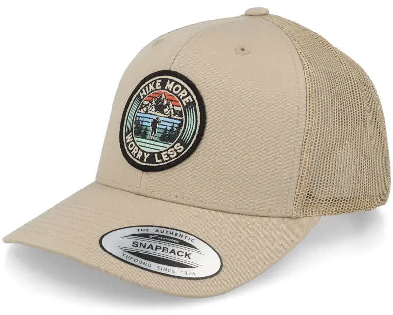 Wild Spirit Hike More Worry Less Patch Khaki Trucker online
