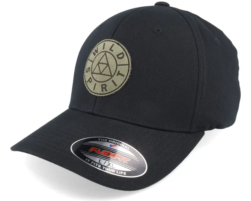Wild Spirit Logo Basic Mountain Black Flexfit online