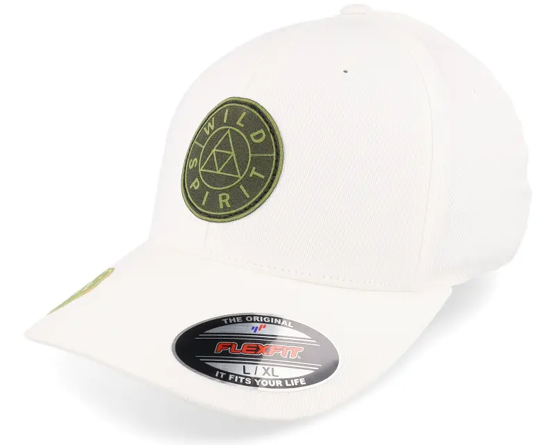 Wild Spirit Logo Basic Mountain Organic White Flexfit online