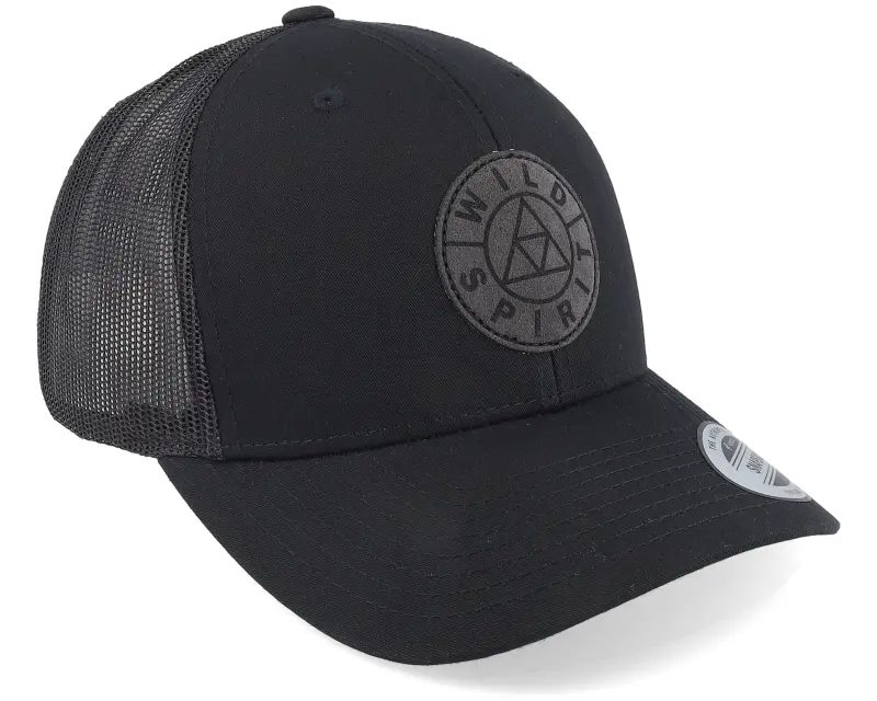 Wild Spirit Logo Basic Mountain Retro Black Trucker online