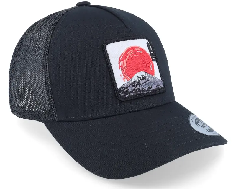 Wild Spirit Mount Fuji Sunset Retro Black A-frame Trucker online