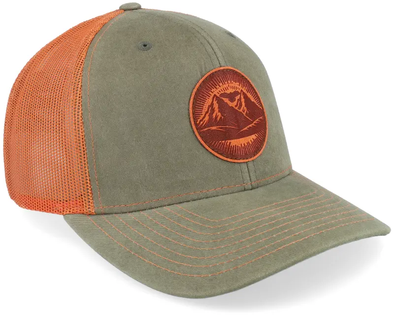 Wild Spirit Mountain And Eagle Orange Patch Loden/Terracotta Trucker online